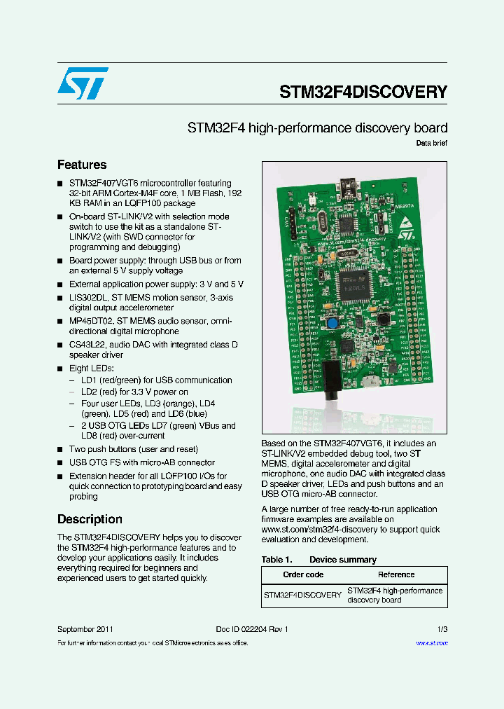 STM32F4DISCOVERY_2676134.PDF Datasheet