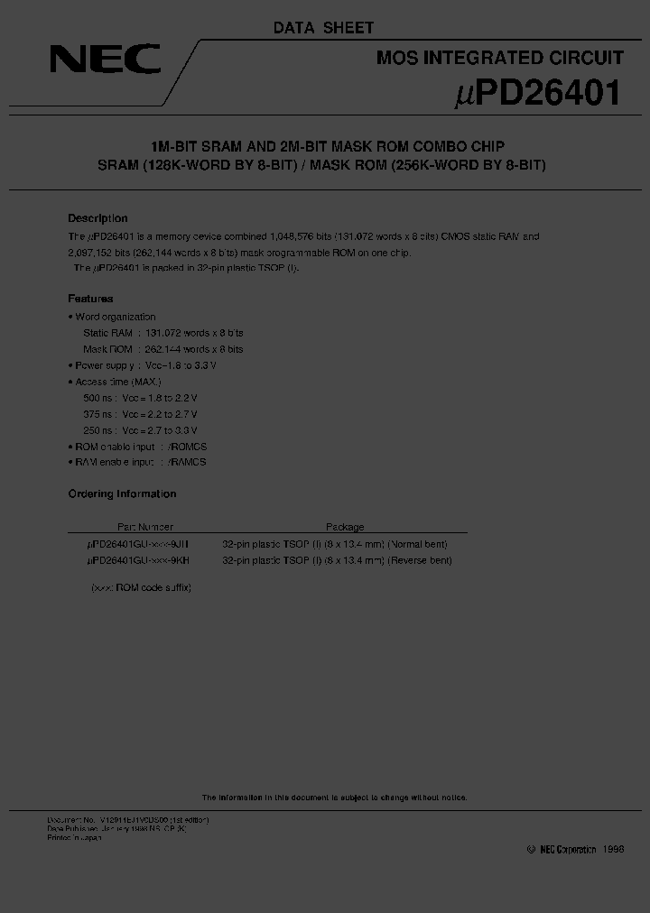 UPD26401GU-XXX-9JH_2675140.PDF Datasheet