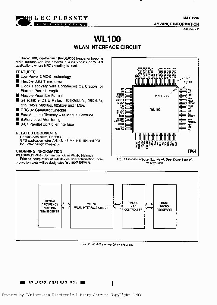 WL100CGFP1R_2677441.PDF Datasheet