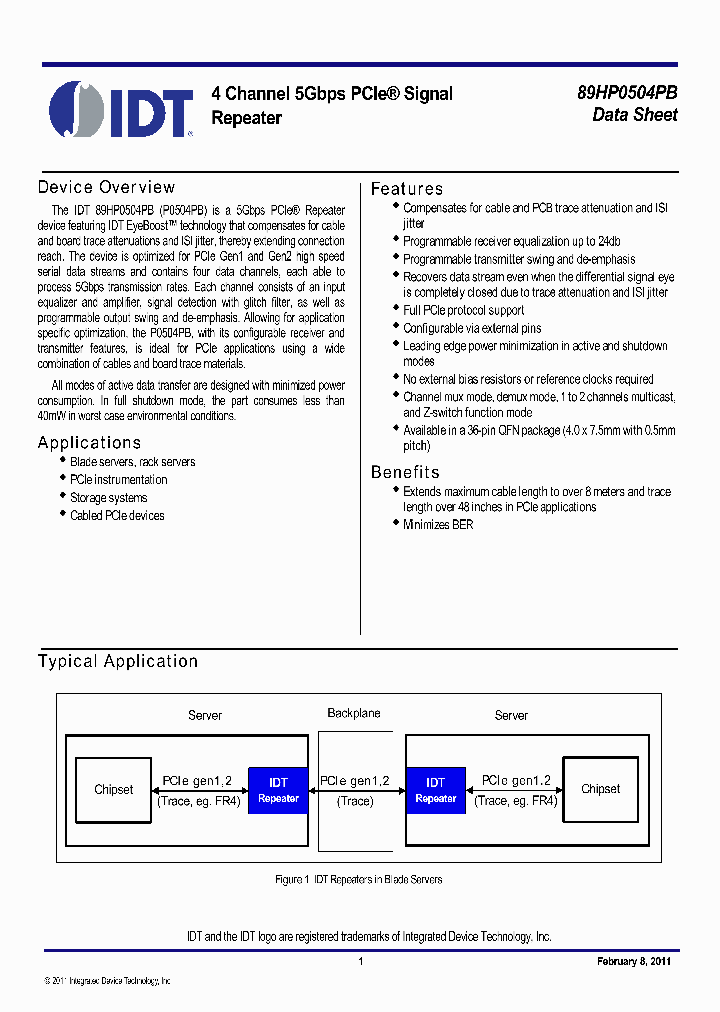 89HP0504PB_2677731.PDF Datasheet
