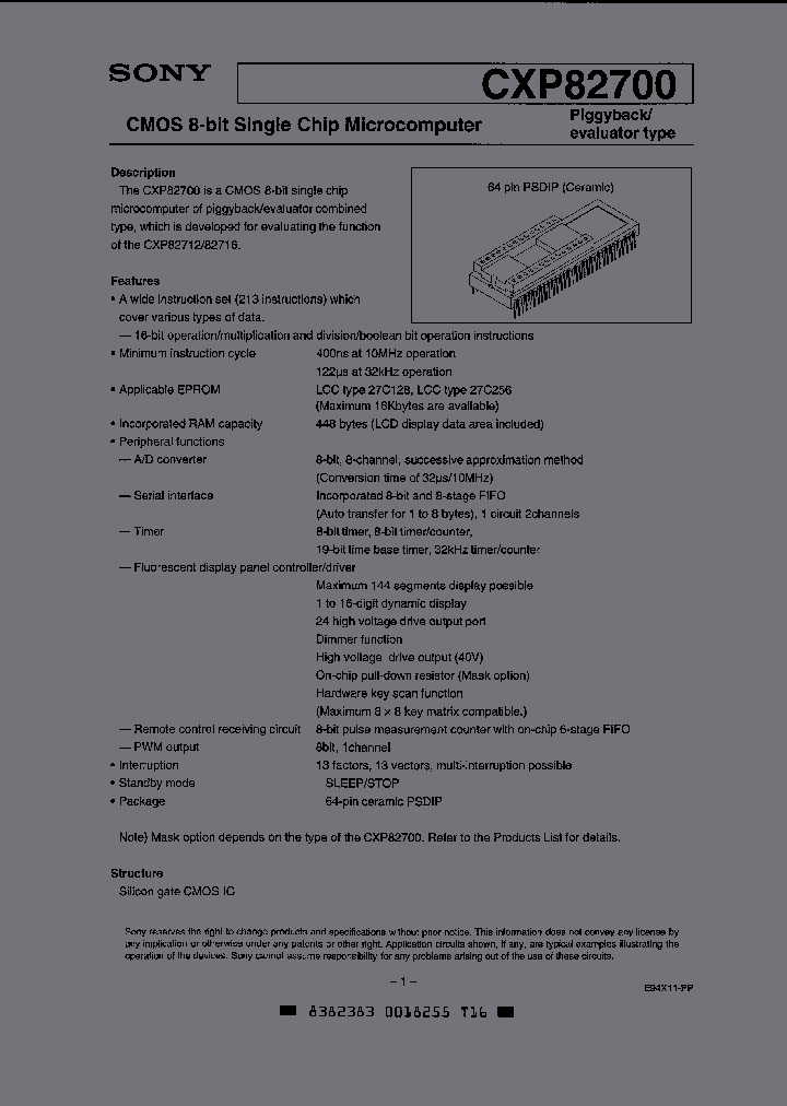 CXP82700U01S_2678521.PDF Datasheet