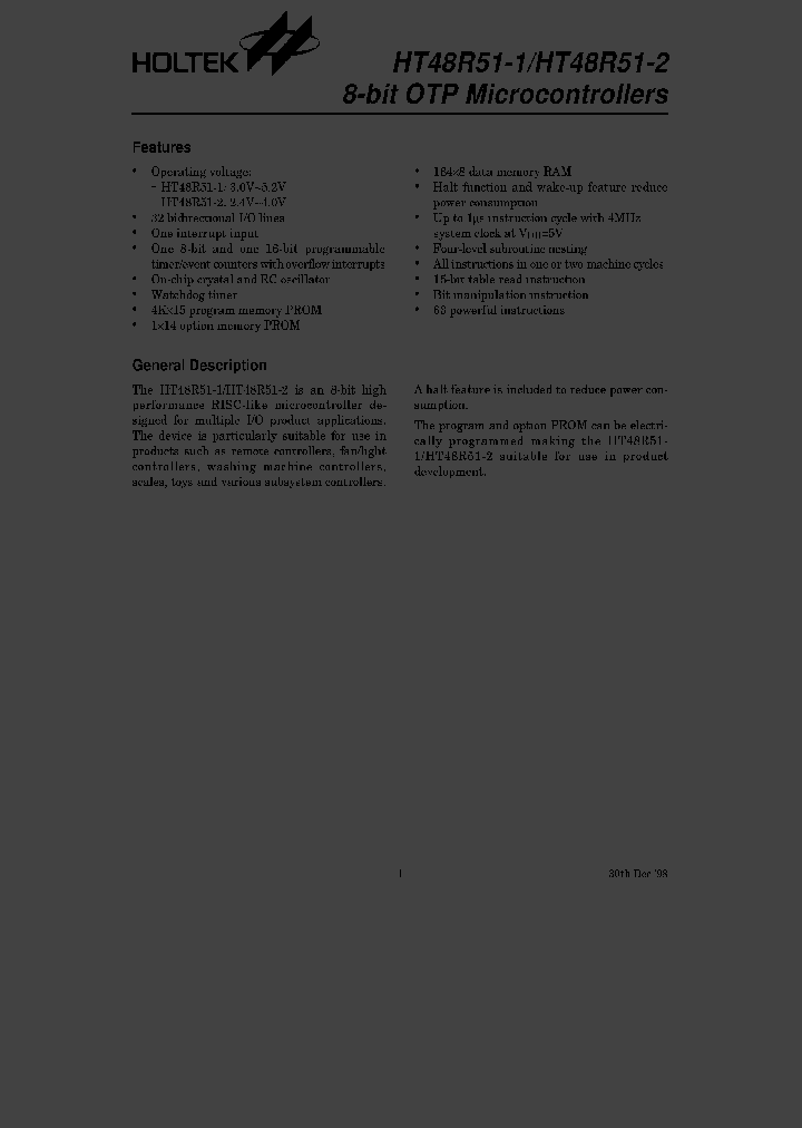 HT48R51-240DIP-A0_2682471.PDF Datasheet