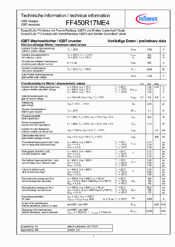 FF450R17ME4_2683951.PDF Datasheet