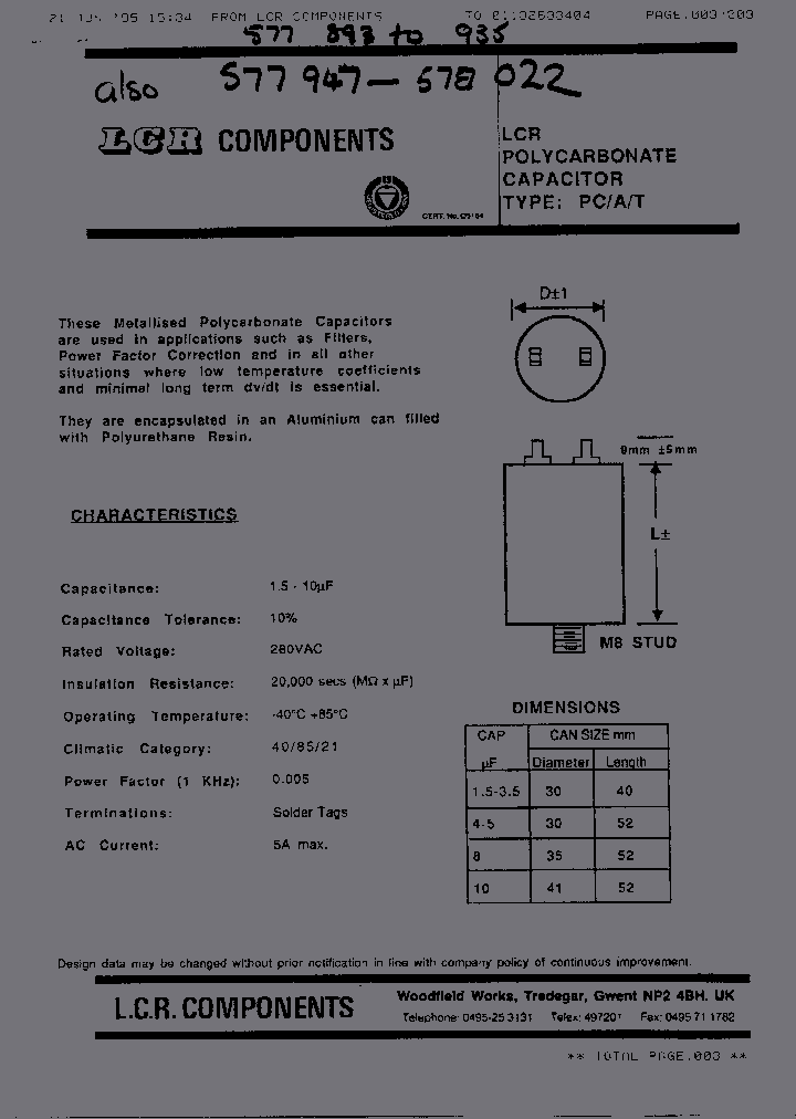 PCAT10UFK280VAC_2690814.PDF Datasheet