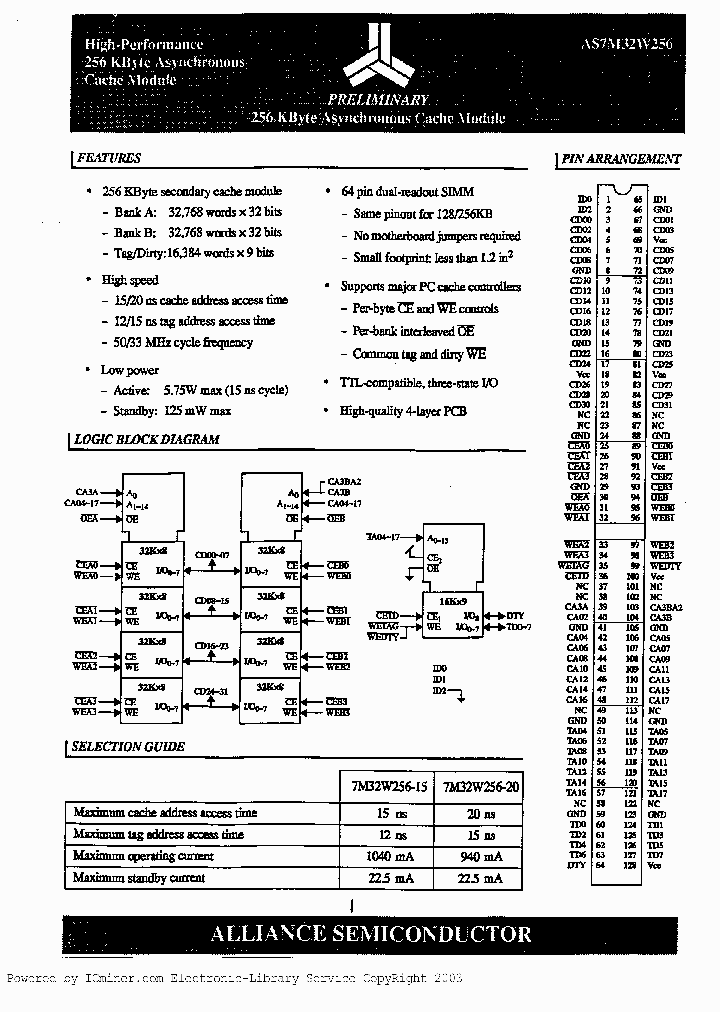 AS7M32W256-15C_2691127.PDF Datasheet