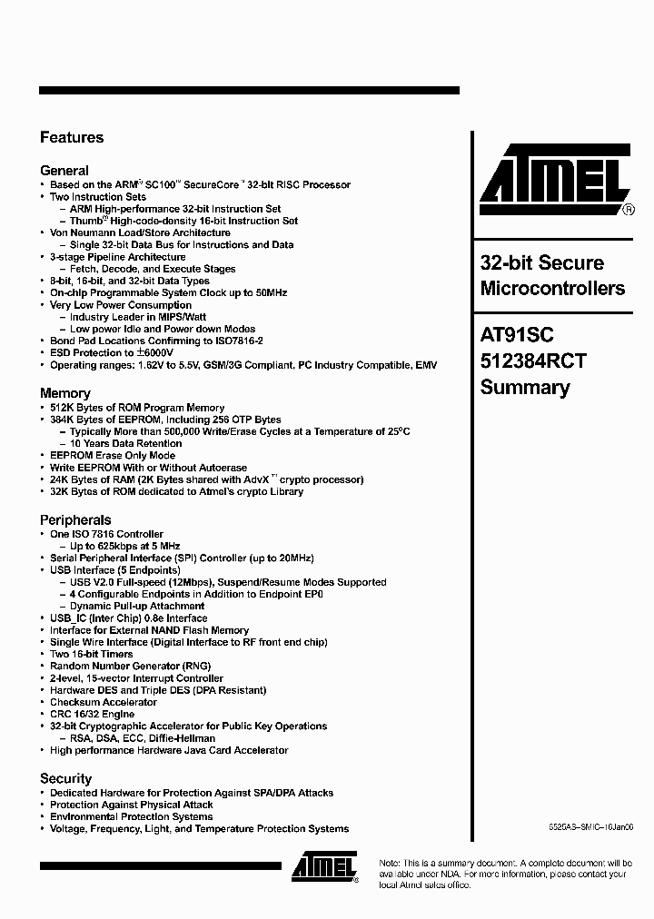 AT91SC512384RCT_2693271.PDF Datasheet