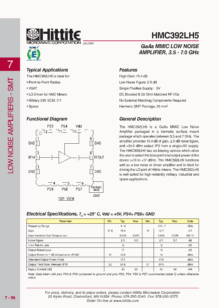 HMC392LH5_2694300.PDF Datasheet