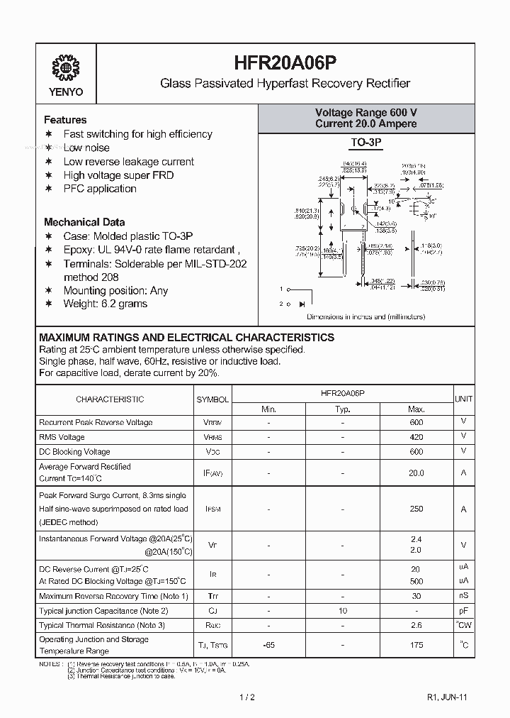 HFR20A06P_2695869.PDF Datasheet
