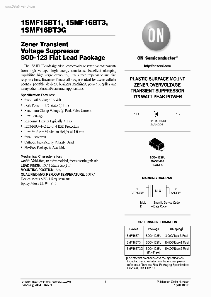 1SMF16BT1_2696813.PDF Datasheet