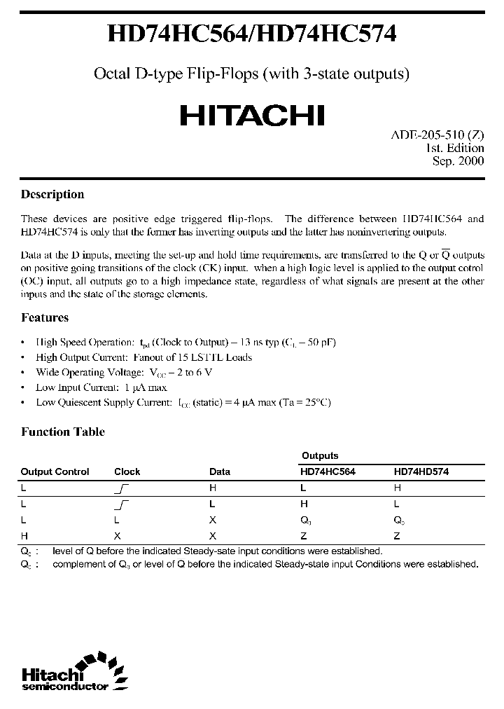 HD74HC564HD74HC574_2697495.PDF Datasheet