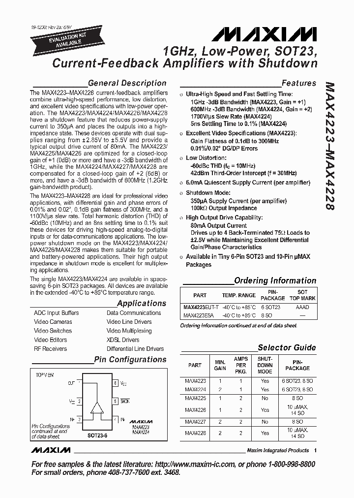 MAX4223_2698405.PDF Datasheet