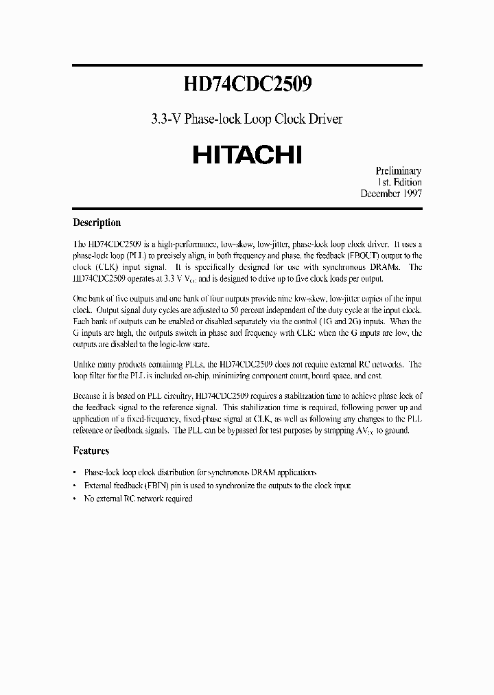 HD74CDC2509_2699180.PDF Datasheet