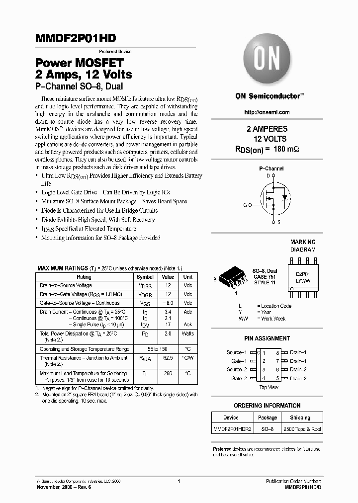 MMDF2P01HD-D_2699602.PDF Datasheet