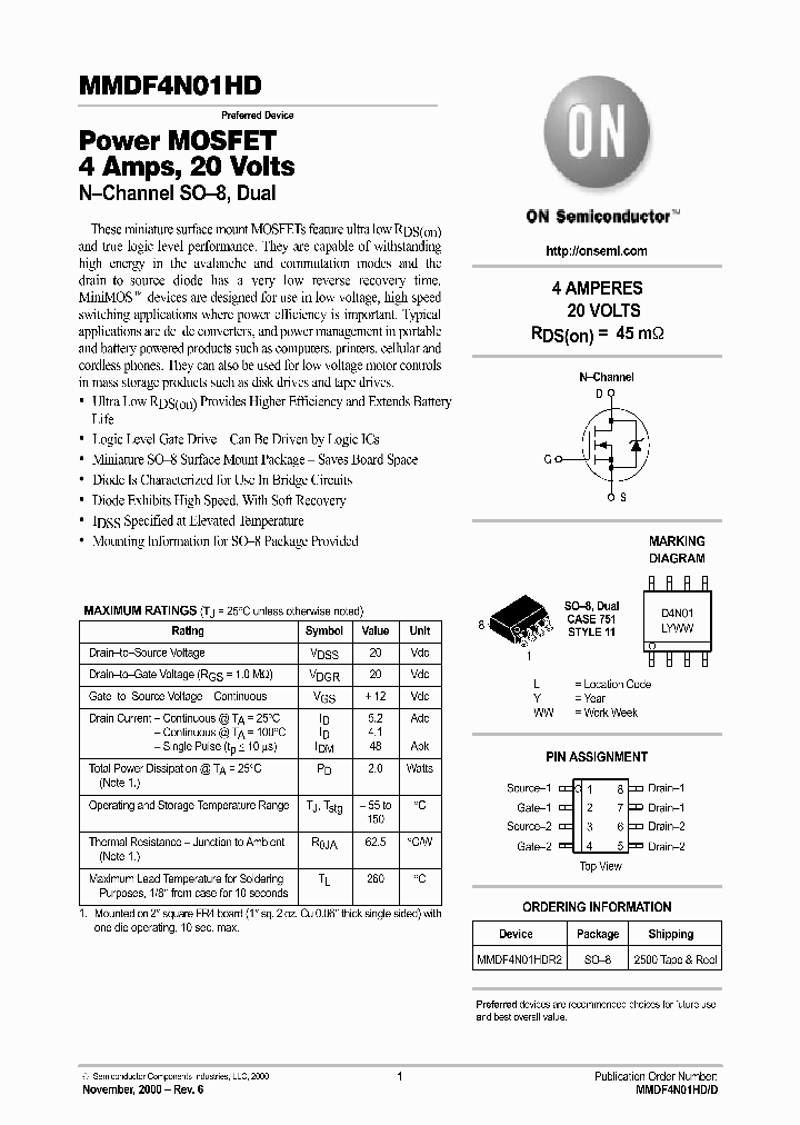 MMDF4N01HD-D_2699610.PDF Datasheet