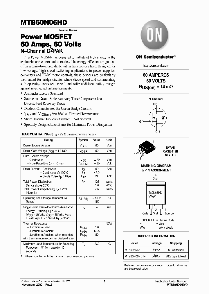 MTB60N06HD-D_2699621.PDF Datasheet
