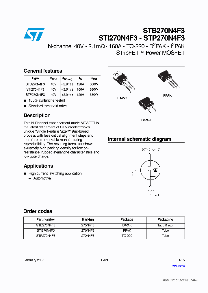 STP270N4F3_2703065.PDF Datasheet