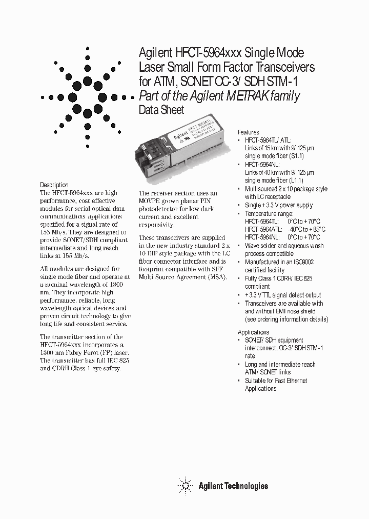 HFCT-5964NL_2702326.PDF Datasheet