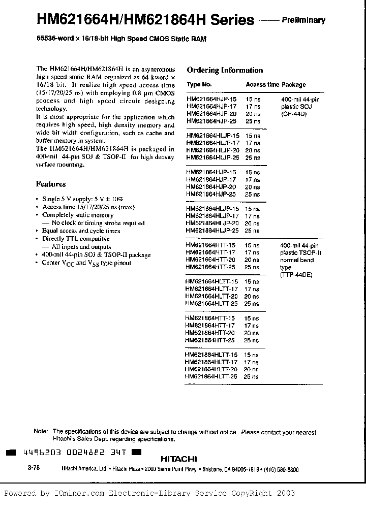HM621664HJP-20_2706962.PDF Datasheet