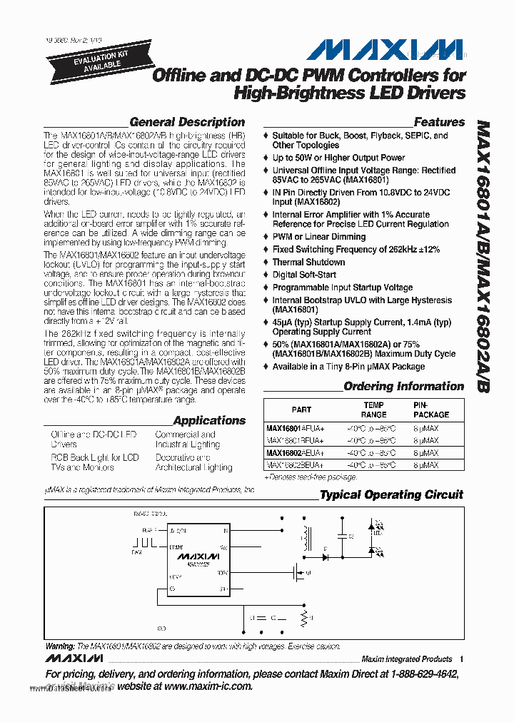 MAX16801A_2707976.PDF Datasheet