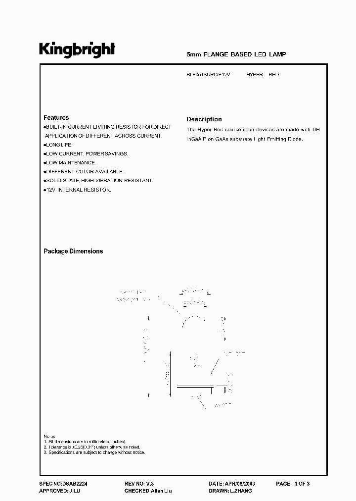 BLF051SURC-E12V_2709705.PDF Datasheet