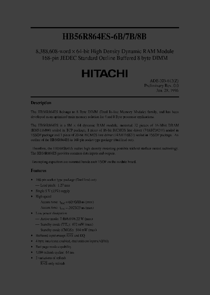 HB56R864ES-6B_2710420.PDF Datasheet