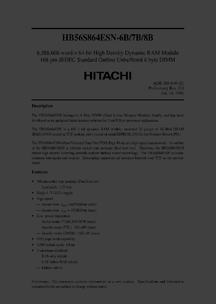 HB56S864ESN-6B_2710422.PDF Datasheet
