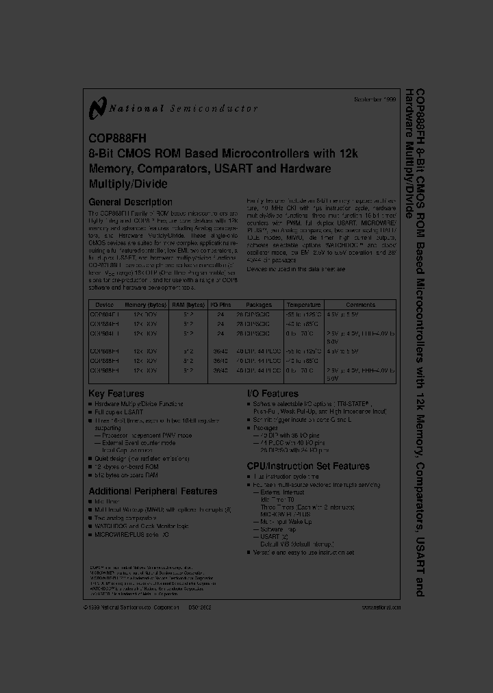 COP884FH-XXXM_2711660.PDF Datasheet