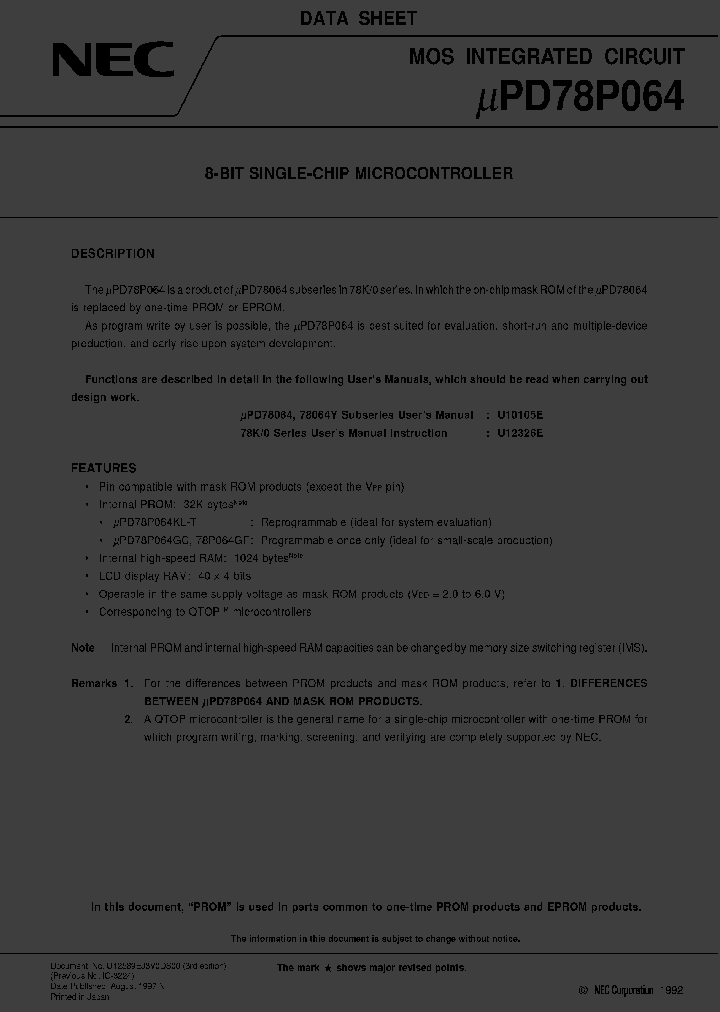 UPD78P064GC-7EA_2712925.PDF Datasheet