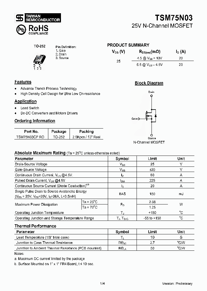 TSM75N03_2713602.PDF Datasheet