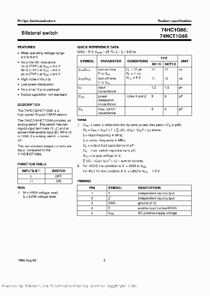 74HC1G66GW-G_2714532.PDF Datasheet