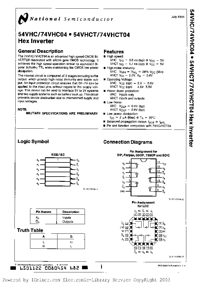 54VHC04J883_2716514.PDF Datasheet