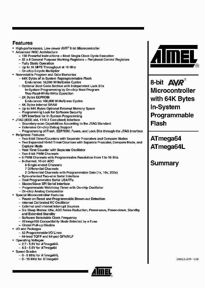 ATMEGA64L-8AU_2718198.PDF Datasheet