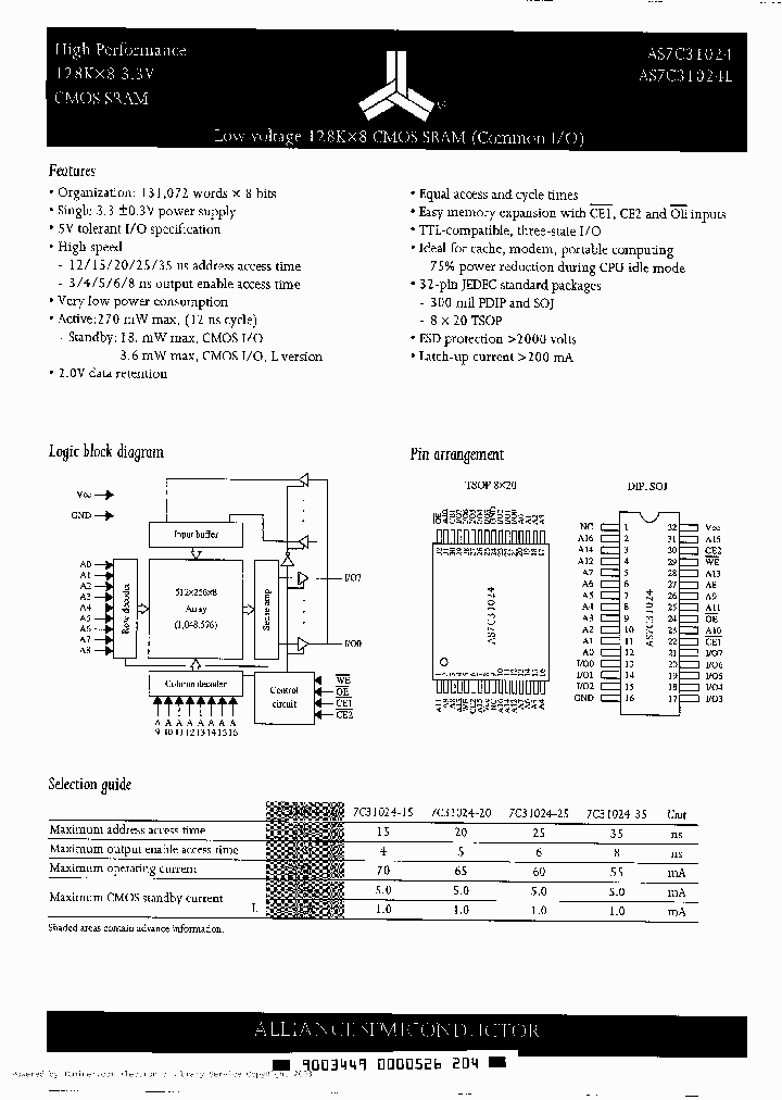 AS7C31024L-35TC_2718505.PDF Datasheet