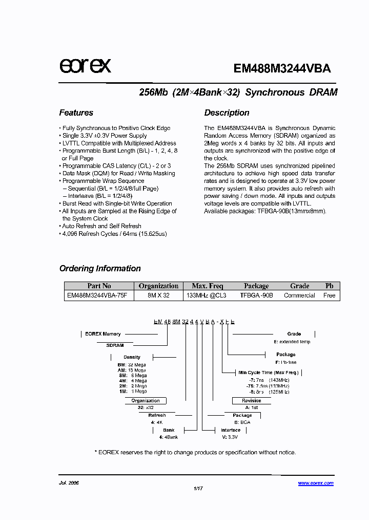 EM484M3244VBA-8FE_2720646.PDF Datasheet