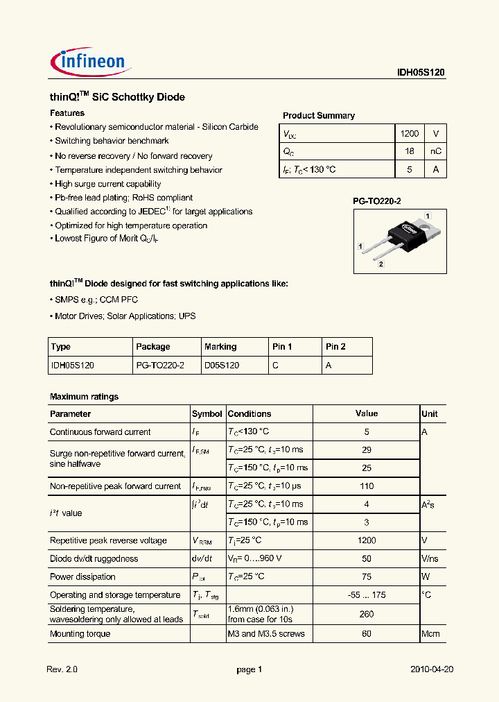 IDH05S120_2721292.PDF Datasheet