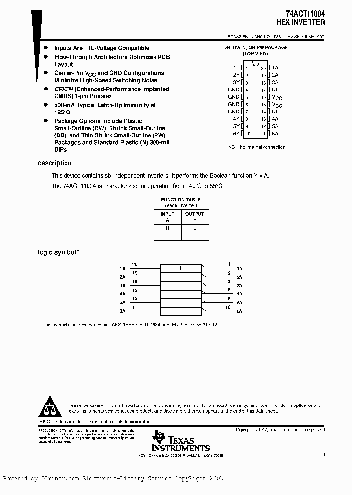 74ACT11004PWLE_2722973.PDF Datasheet