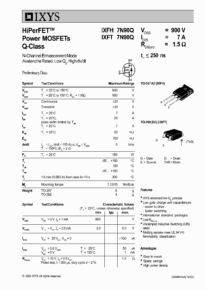 IXFT7N90Q_2724646.PDF Datasheet