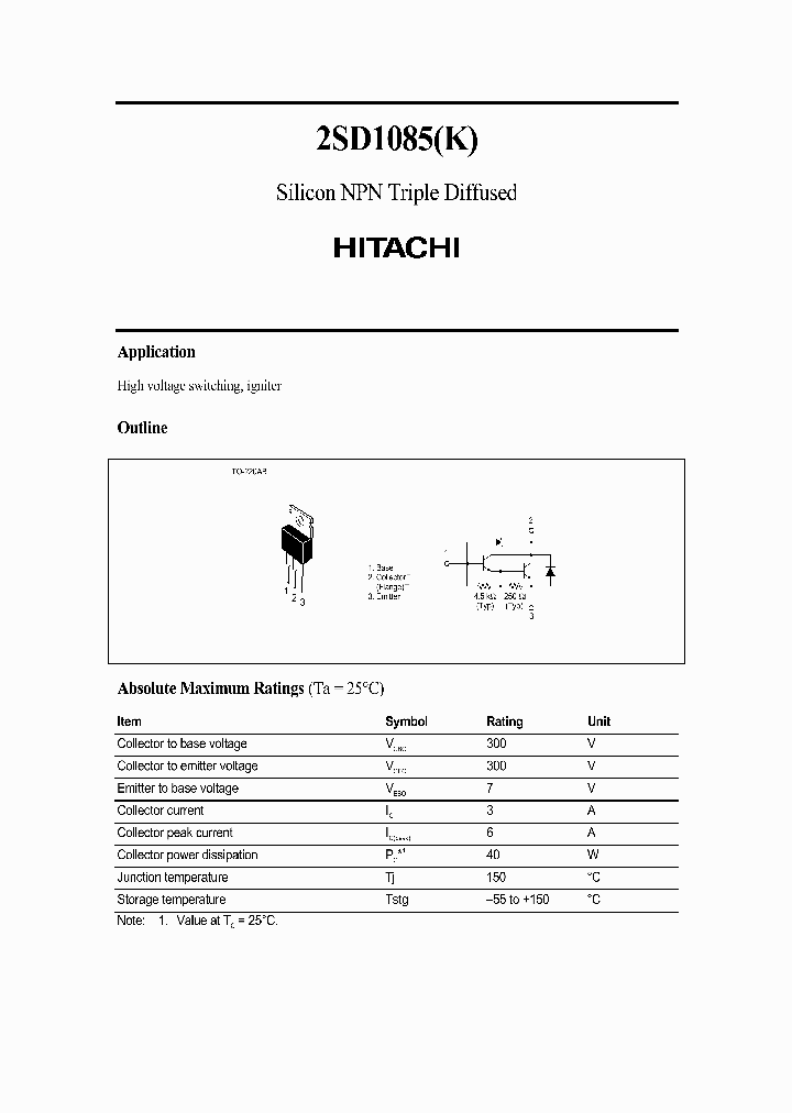 2SD1085_2725501.PDF Datasheet