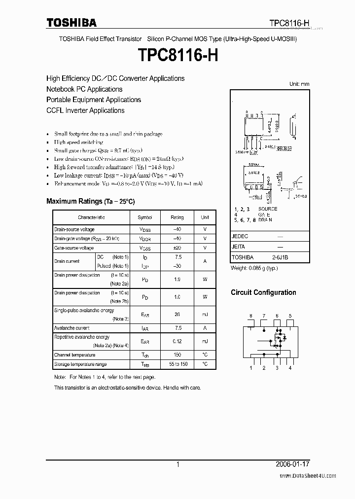 TPC8116-H_2725655.PDF Datasheet