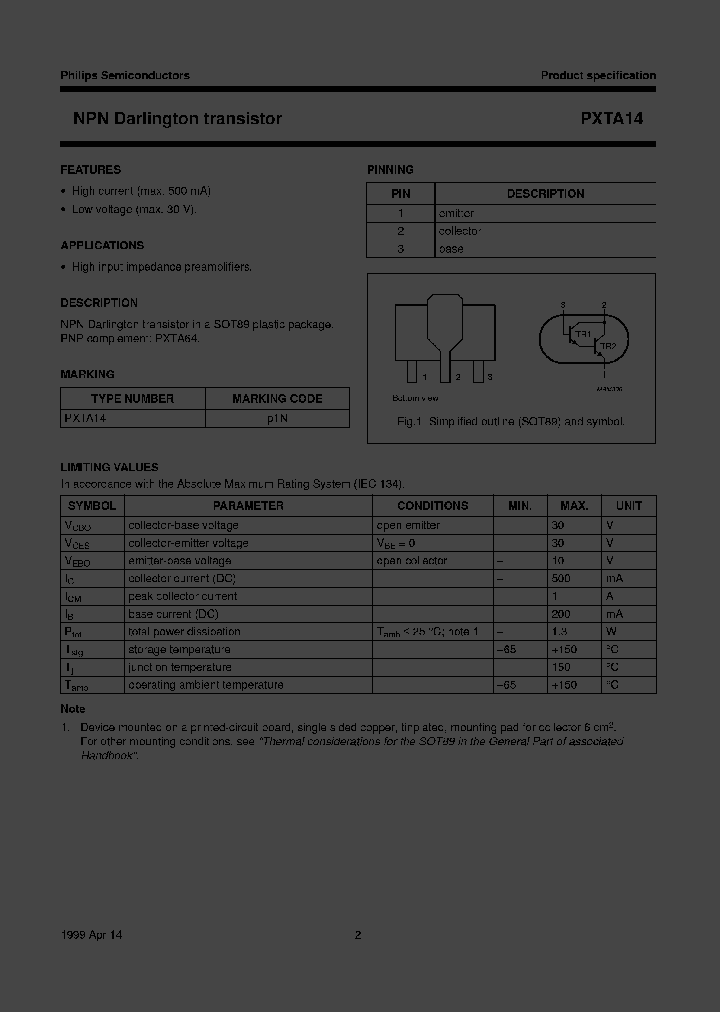 PXTA14TR_2726910.PDF Datasheet