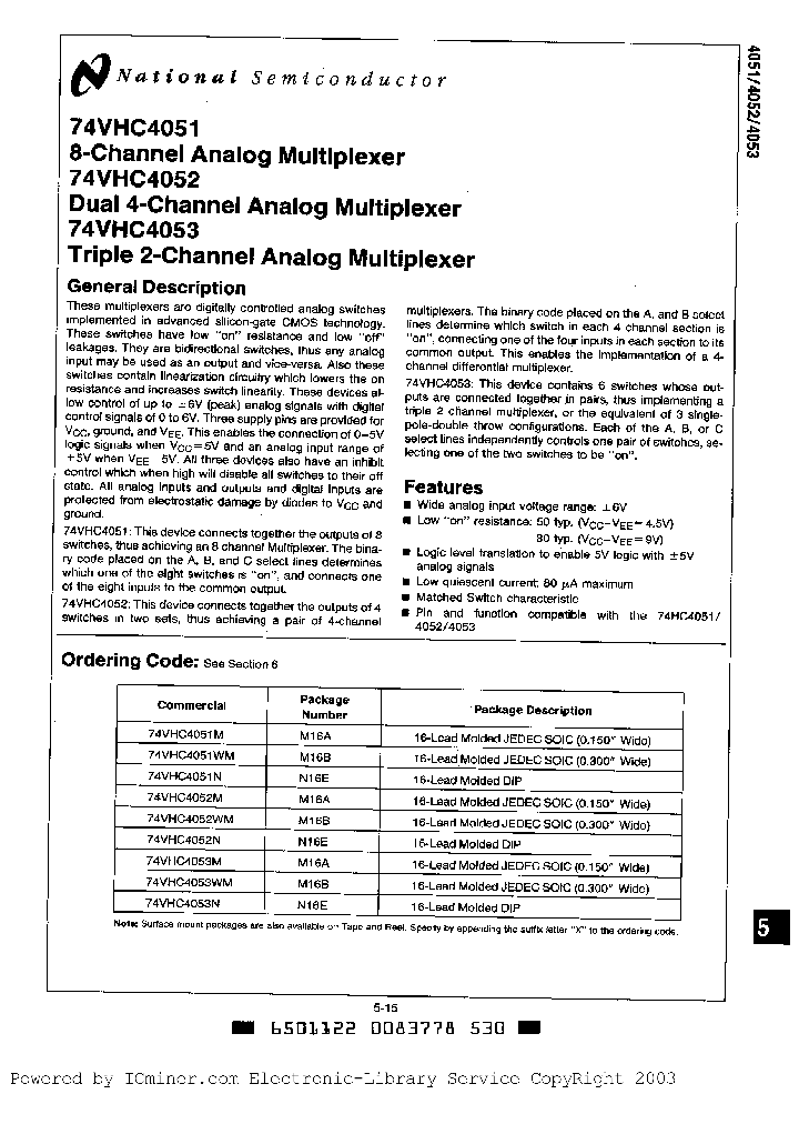 54VHC4051M_2728007.PDF Datasheet