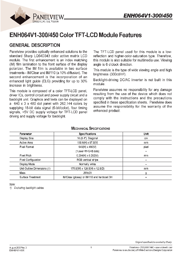 ENH064V1-300_2728795.PDF Datasheet