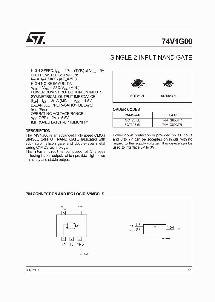 74V1G00STR_2729212.PDF Datasheet