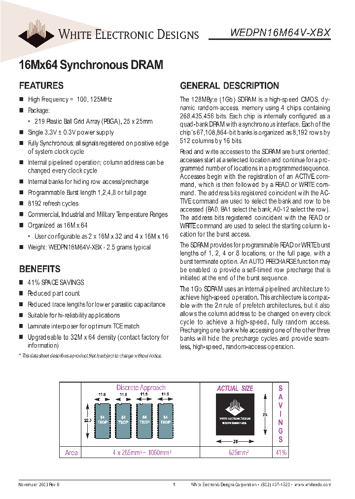 WEDPN16M64V-XBX_2729610.PDF Datasheet