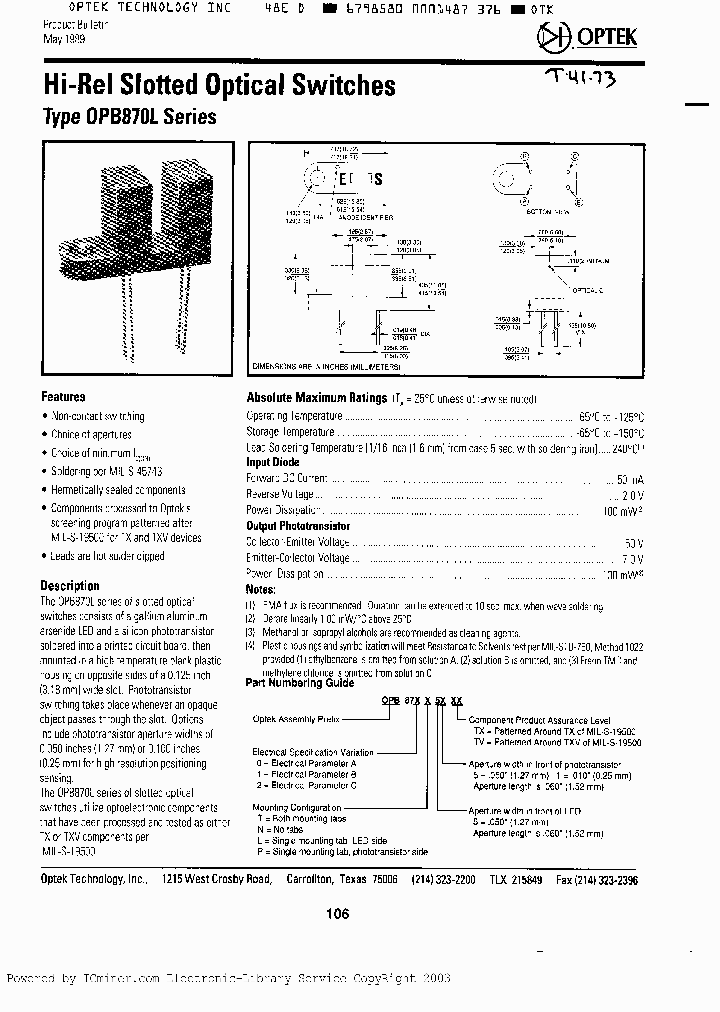 OPB871L51TX_2730688.PDF Datasheet