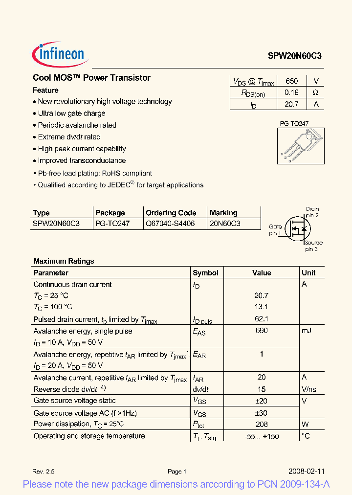 SPW20N60C308_2732381.PDF Datasheet