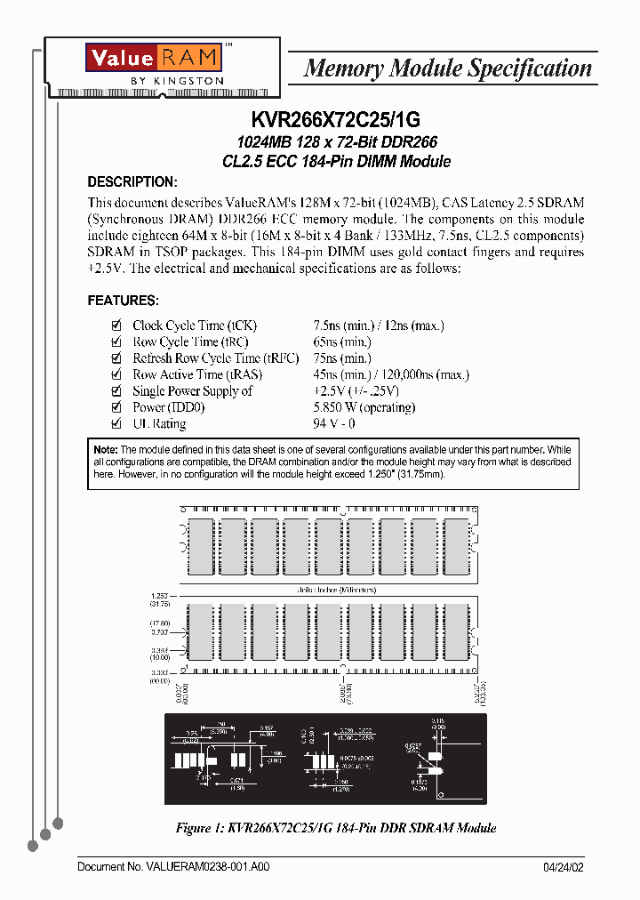 KVR266X72C251G_2734117.PDF Datasheet