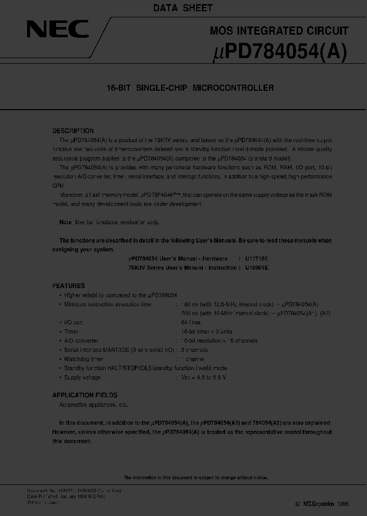 UPD784054GCA2-XXX3B9_2734747.PDF Datasheet