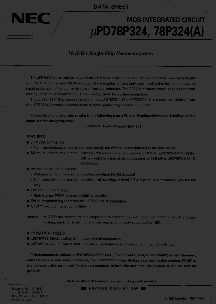 UPD78P324GJA2-5BJ_2734748.PDF Datasheet