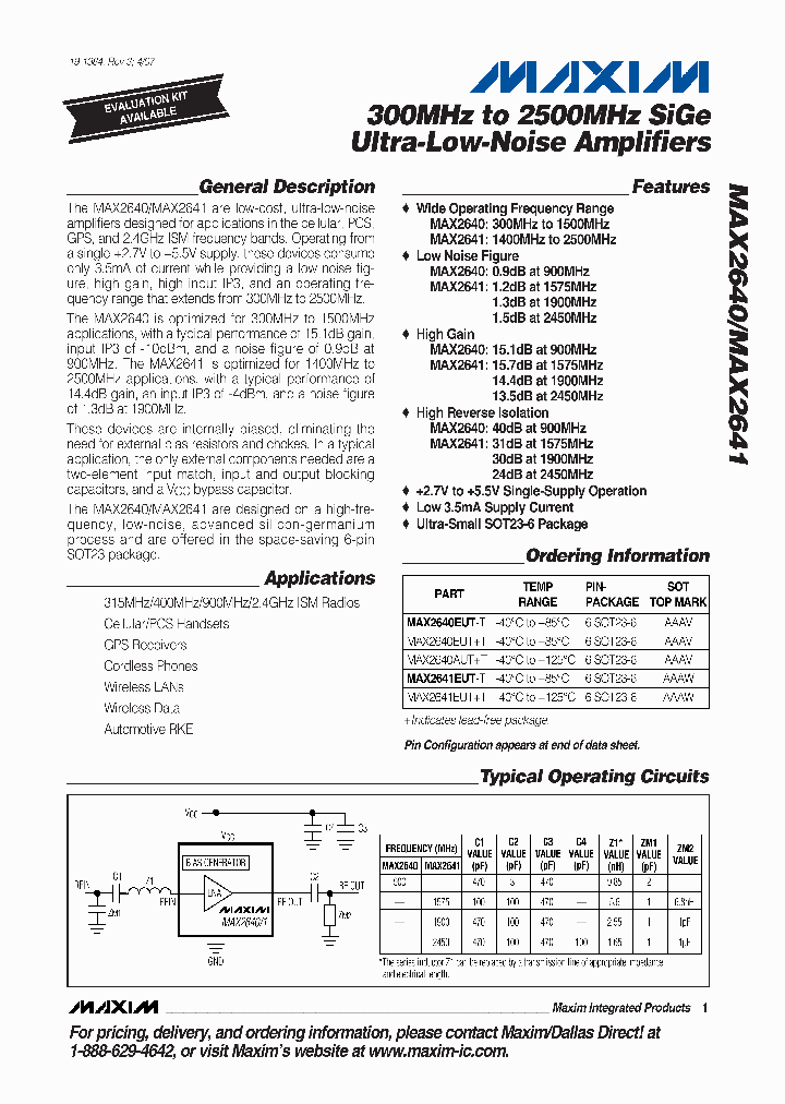 MAX2640AUTT_2739333.PDF Datasheet